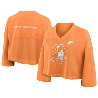 Women's Nike Orange Tampa Bay Buccaneers Rewind Cropped Mesh Dri-FIT Fashion Jersey