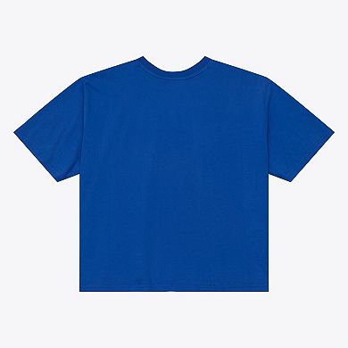 Women's Mitchell & Ness Royal Chicago Cubs Core Essentials Boxy Crop T-Shirt