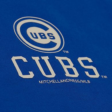 Women's Mitchell & Ness Royal Chicago Cubs Core Essentials Boxy Crop T-Shirt