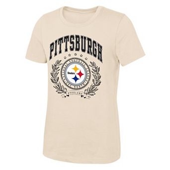 Girls Youth Outerstuff Natural Pittsburgh Steelers Undefeated T-Shirt