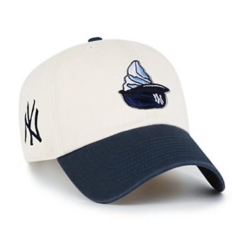 Men's '47 Natural New York Yankees Single Swirl Ice Cream Helmet 2.0 Clean Up Adjustable Hat