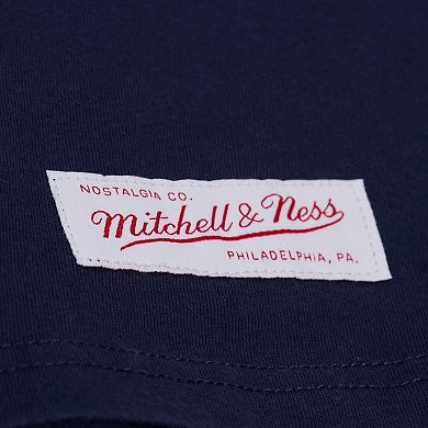 Women's Mitchell & Ness Navy Detroit Tigers Core Essentials Boxy Crop T-Shirt