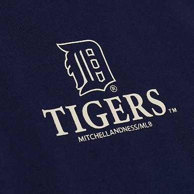 Women's Mitchell & Ness Navy Detroit Tigers Core Essentials Boxy Crop T-Shirt