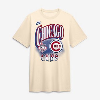 Men's Nike Natural Chicago Cubs Vintage Tri-Blend T-Shirt