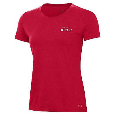Women's Under Armour Red Utah Utes Performance Cotton T-Shirt