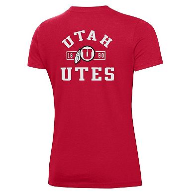 Women's Under Armour Red Utah Utes Performance Cotton T-Shirt