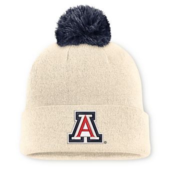 Unisex Nike Natural Arizona Wildcats Campus Prep Script Cuffed Knit Hat with Pom