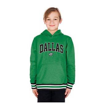 Youth New Era Green Dallas Stars Knit Trim Pullover Hoodie