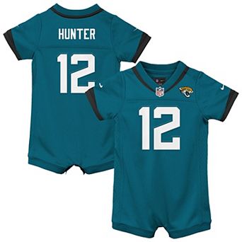 Newborn Nike Travis Hunter Teal Jacksonville Jaguars Romper Game Jersey
