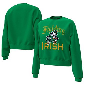Women's Under Armour Kelly Green Notre Dame Fighting Irish Irish Wear Green Collection Icon Fleece Sweatshirt