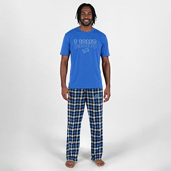 Men's Concepts Sport Blue Detroit Lions Highland Sleep Set