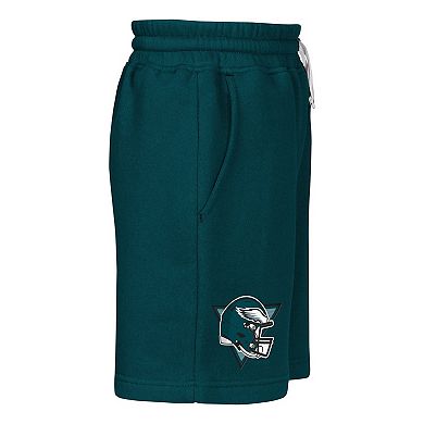 Youth Outerstuff Midnight Green Philadelphia Eagles Audible Fleece Shorts