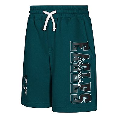Youth Outerstuff Midnight Green Philadelphia Eagles Audible Fleece Shorts
