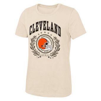Girls Youth Outerstuff Natural Cleveland Browns Undefeated T-Shirt