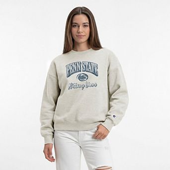 Women's Champion Oatmeal Penn State Nittany Lions All-Star Weave Sweatshirt