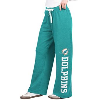 Women's Starter Aqua Miami Dolphins Field Wide Leg Sweatpants