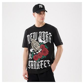 Men's New Era Black New York Yankees Lifestyle Blessed Aesthetic T-Shirt