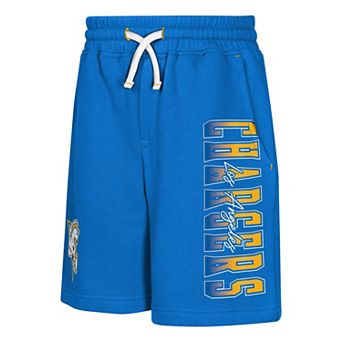 Youth Outerstuff Powder Blue Los Angeles Chargers Audible Fleece Shorts
