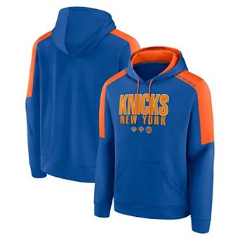 Men's Fanatics Blue New York Knicks Three Logo Hoodie