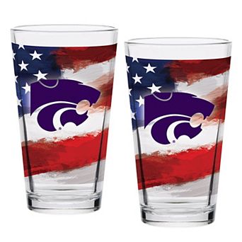 Kansas State Wildcats Two-Pack 16oz. Americana Pint Glass Set