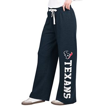 Women's Starter Navy Houston Texans Field Wide Leg Sweatpants