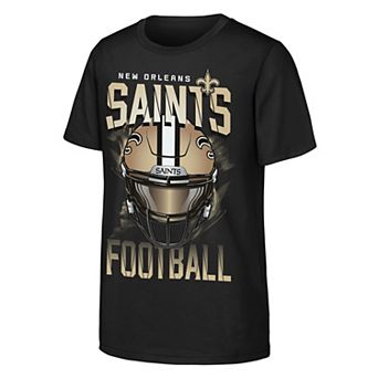 Youth Outerstuff Black New Orleans Saints Full Gear T-Shirt