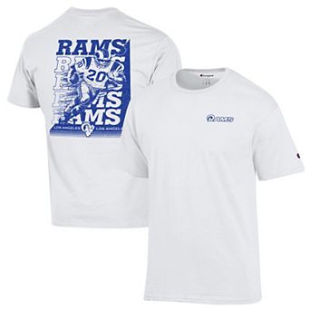 Men's Champion Los Angeles Rams Fearsome White Color Rush T-Shirt
