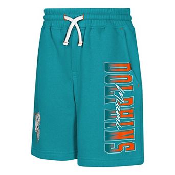 Youth Outerstuff Aqua Miami Dolphins Audible Fleece Shorts