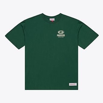 Men's Mitchell & Ness Dark Green Green Bay Packers Core Essentials Micro Logo T-Shirt
