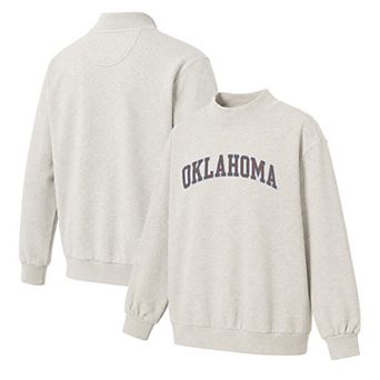 Women's Oatmeal Oklahoma Sooners Monroe Mock Neck Sweatshirt