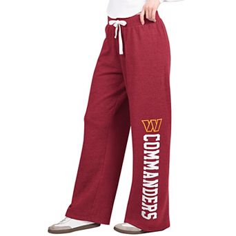 Women's Starter Burgundy Washington Commanders Field Wide Leg Sweatpants