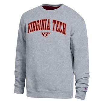 Men's Champion Heather Gray Virginia Tech Hokies Arch Sweatshirt
