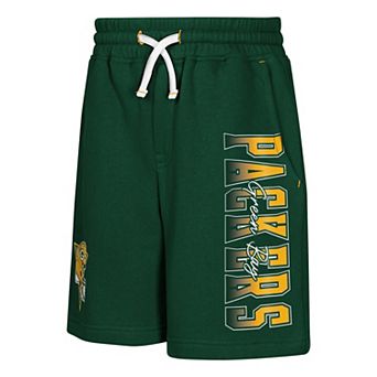 Youth Outerstuff Green Green Bay Packers Audible Fleece Shorts
