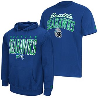 Men's Starter Royal Seattle Seahawks Vintage Logo Hoodie & T-Shirt Combo Pack