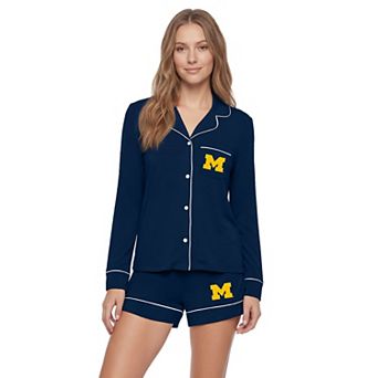 Women's Profile Navy Michigan Wolverines Plus Size Concepts Pajama Set