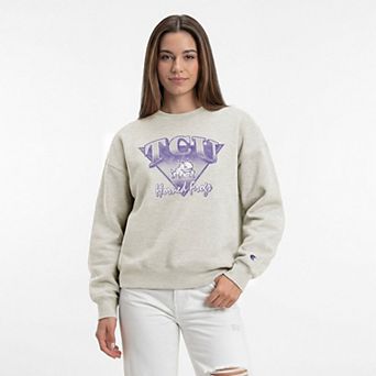 Women's Champion Oatmeal TCU Horned Frogs All-Star Weave Sweatshirt