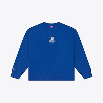 Women's Mitchell & Ness Royal Denver Broncos Essentials Fleece Sweatshirt