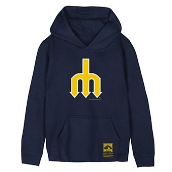 Toddler Mitchell & Ness Navy Seattle Mariners Retro Logo Hoodie