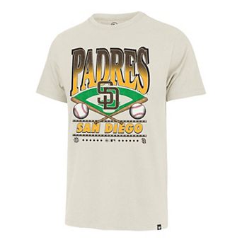 Men's '47 Tan San Diego Padres Straight Shot Two Franklin T-Shirt