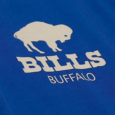 Women's Mitchell & Ness Royal Buffalo Bills Core Essentials Micro Logo Boxy Crop T-Shirt