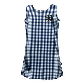 Girls Toddler Garb Navy Notre Dame Fighting Irish Woven Gingham Dress