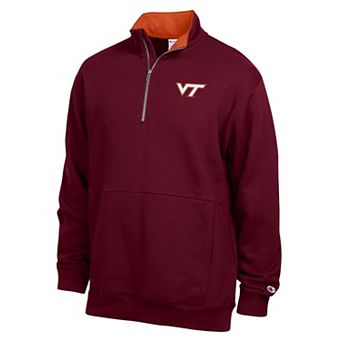 Men's Champion Maroon Virginia Tech Hokies Fleece Quarter-Zip Pullover