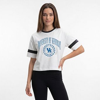 Women's Champion White Kentucky Wildcats Striped Ringer T-Shirt