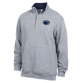 Men's Champion Heather Gray Penn State Nittany Lions Fleece Quarter-Zip Pullover