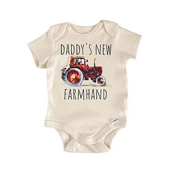 Farmhand Farmer Tractor Newborn Baby Body Suit Onesie®