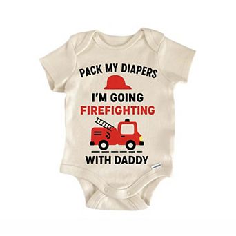 Firefighting Firefighter Daddy Newborn Baby Onesie®