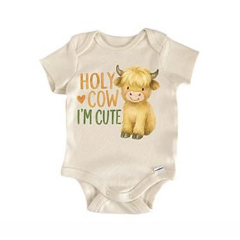 Holy Cow Cute Cow Newborn Baby Onesie®