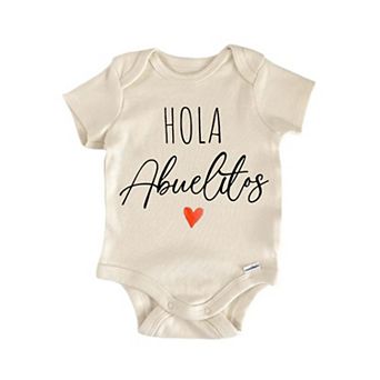 Hola Spanish Abuelitos Newborn Baby Onesie®