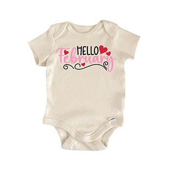 Hello February Newborn Baby Onesie®