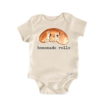 Homemade Rolls Baking Newborn Baby Onesie®
